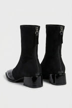 Women’s Winter Pointed Toe Block Heel Ankle Boots