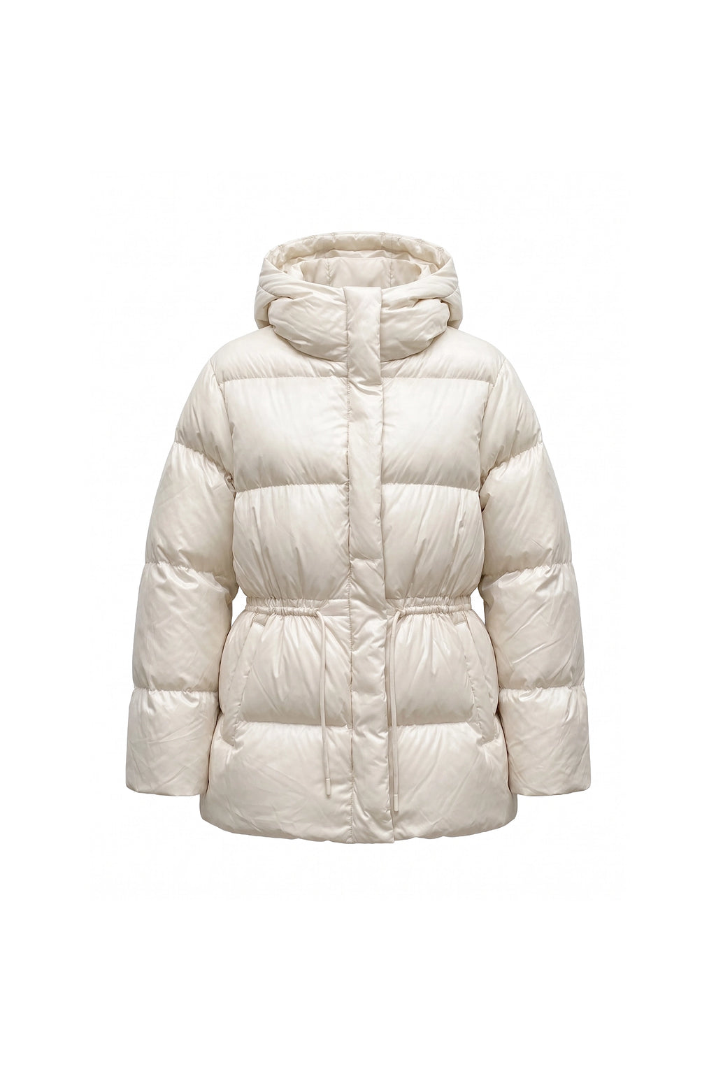 Women's Winter Warm Puffer Jacket with Adjustable Drawstring Waist