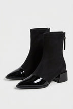 Women’s Winter Pointed Toe Block Heel Ankle Boots