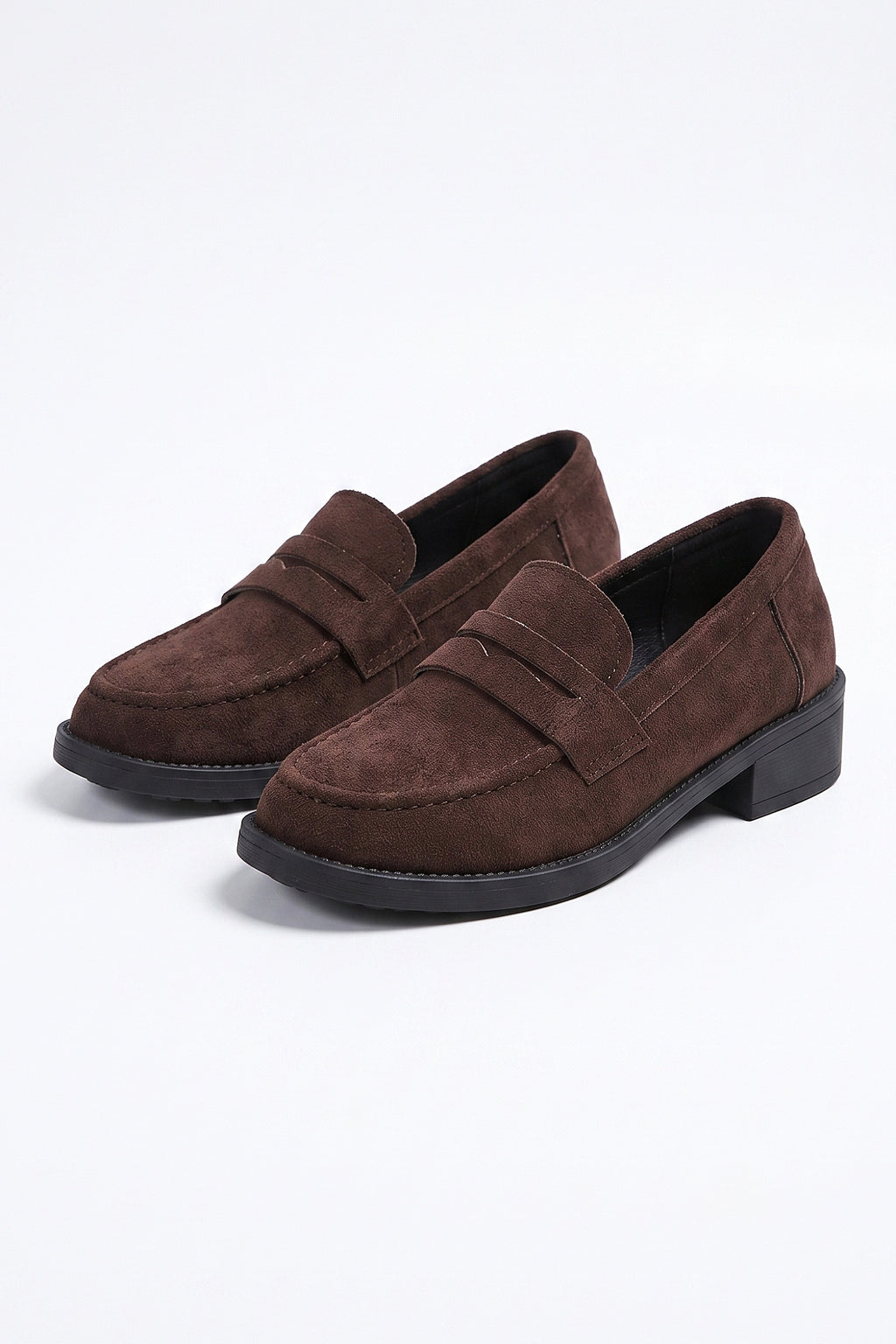 Women's Brown Slip-On Penny Loafers