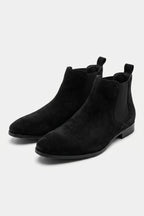 Men’s Winter Easy Wear Suede Chelsea Boots Low Heel