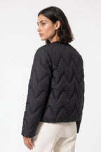Women's Winter Warm Oversized Wavy Quilted Puffer Jacket