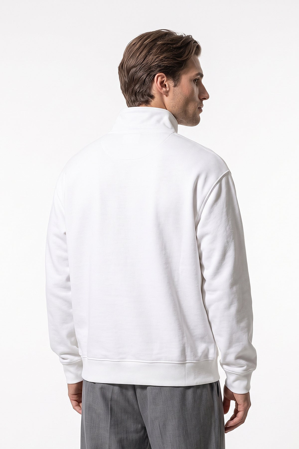 Men’s Winter Comfortable Quarter Zip Jumper High Collar