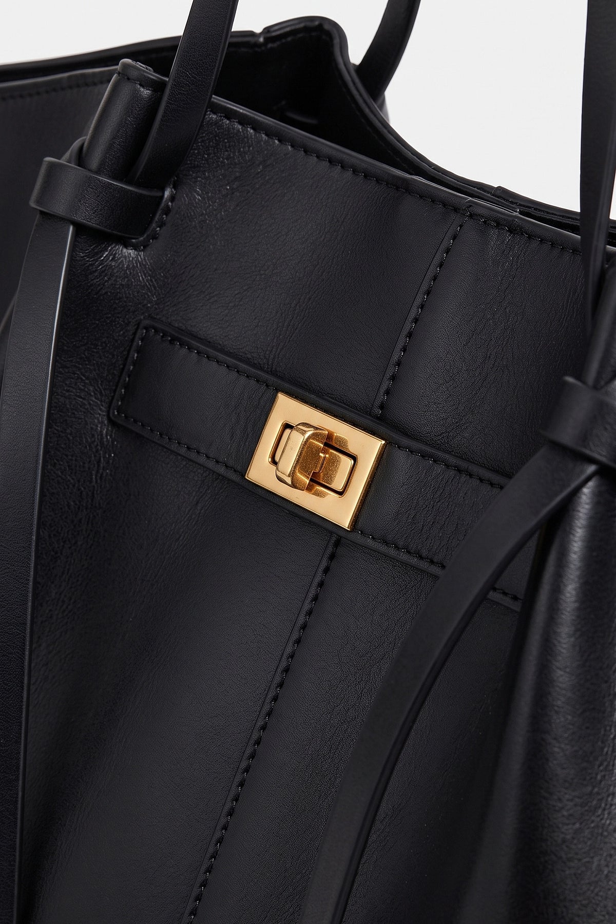 Women's Spacious Leather Shoulder Tote Bag
