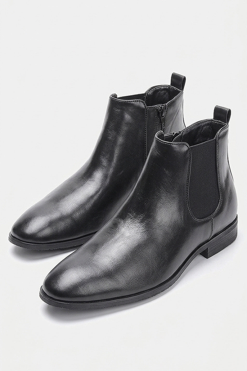 Men's Comfortable Leather Chelsea Boots with Side Zip