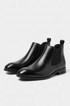 Men’s Easy Wear Leather Chelsea Boots with Low Heel