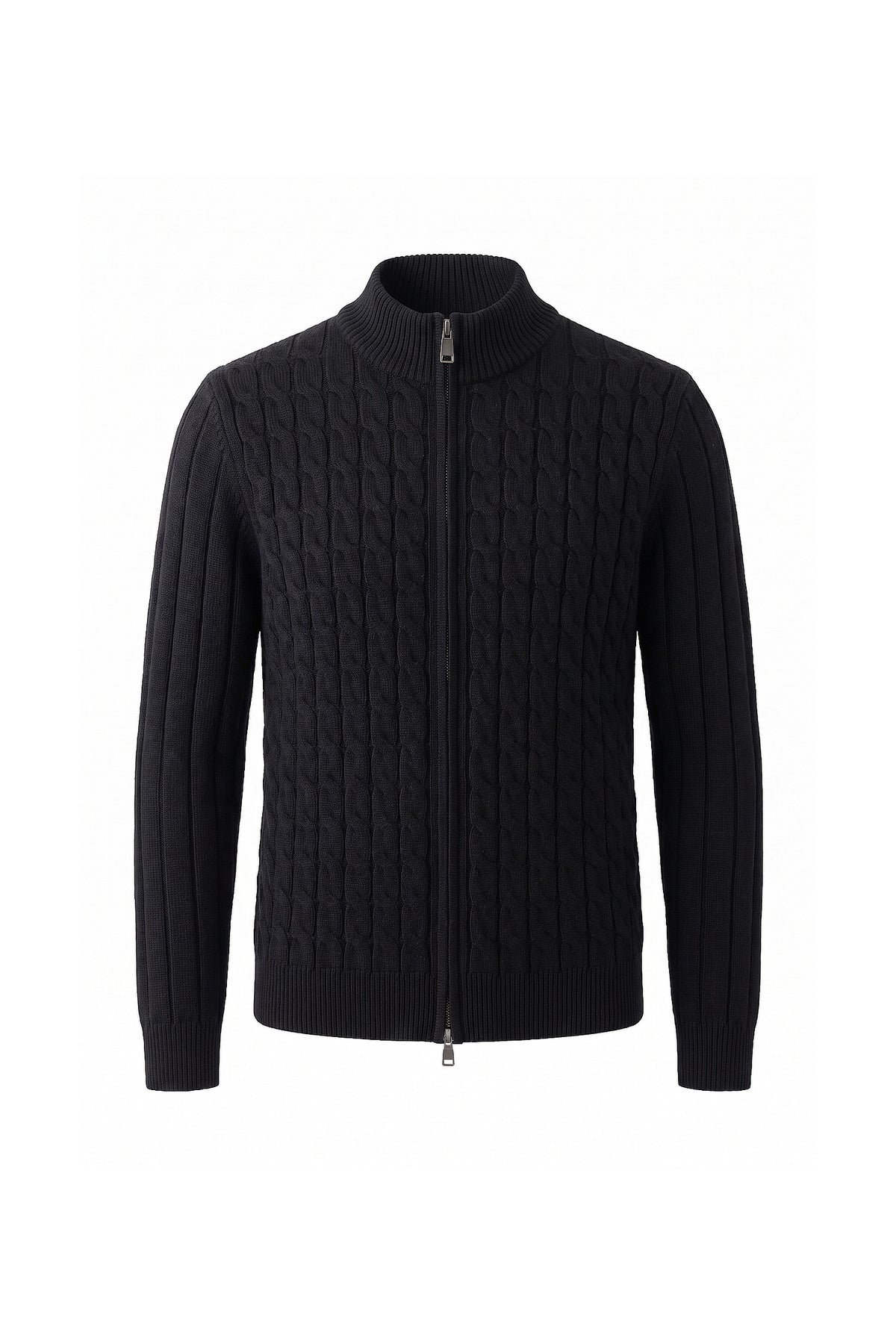 Men’s Winter Warm Cable Knit Cardigan Full Zip