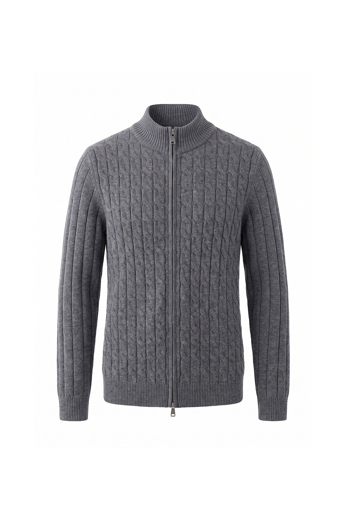 Men’s Winter Warm Cable Knit Cardigan Full Zip