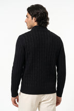 Men’s Winter Warm Cable Knit Cardigan Full Zip