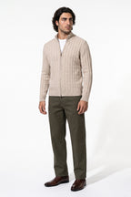 Men’s Winter Warm Cable Knit Cardigan Full Zip