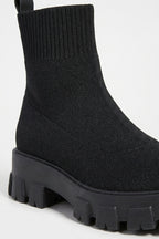 Women's Winter Easy Wear Sock Ankle Boots with Chunky Platform Sole