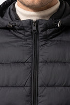 Men's Winter Warm Puffer Jacket with Hood and Zip Pockets