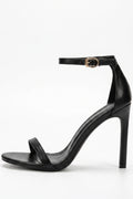 Caurelle | Women’s Open Toe Black High Heels Cut-Out Evening Elegance