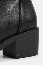 Women’s Winter Knee High Boots with Side Zip and Buckle