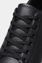 Men's Comfortable Leather Trainers with Low Top and Lace Up