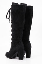 Women's Winter Lace Up Suede Warm Knee High Boots