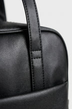 Women's Spacious Leather Shoulder Bag with Double Handle