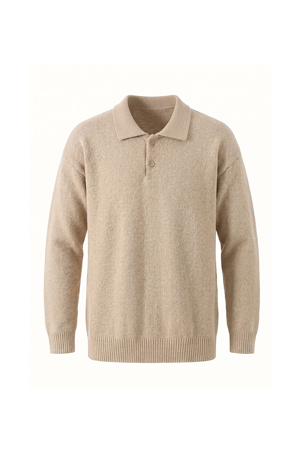 Men's Winter Comfortable Knitted Polo Jumper Relaxed Fit