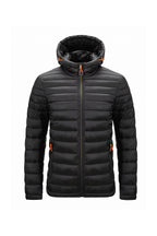 Men’s Winter Warm Hooded Puffer Jacket with Full Zip and Zip Pockets