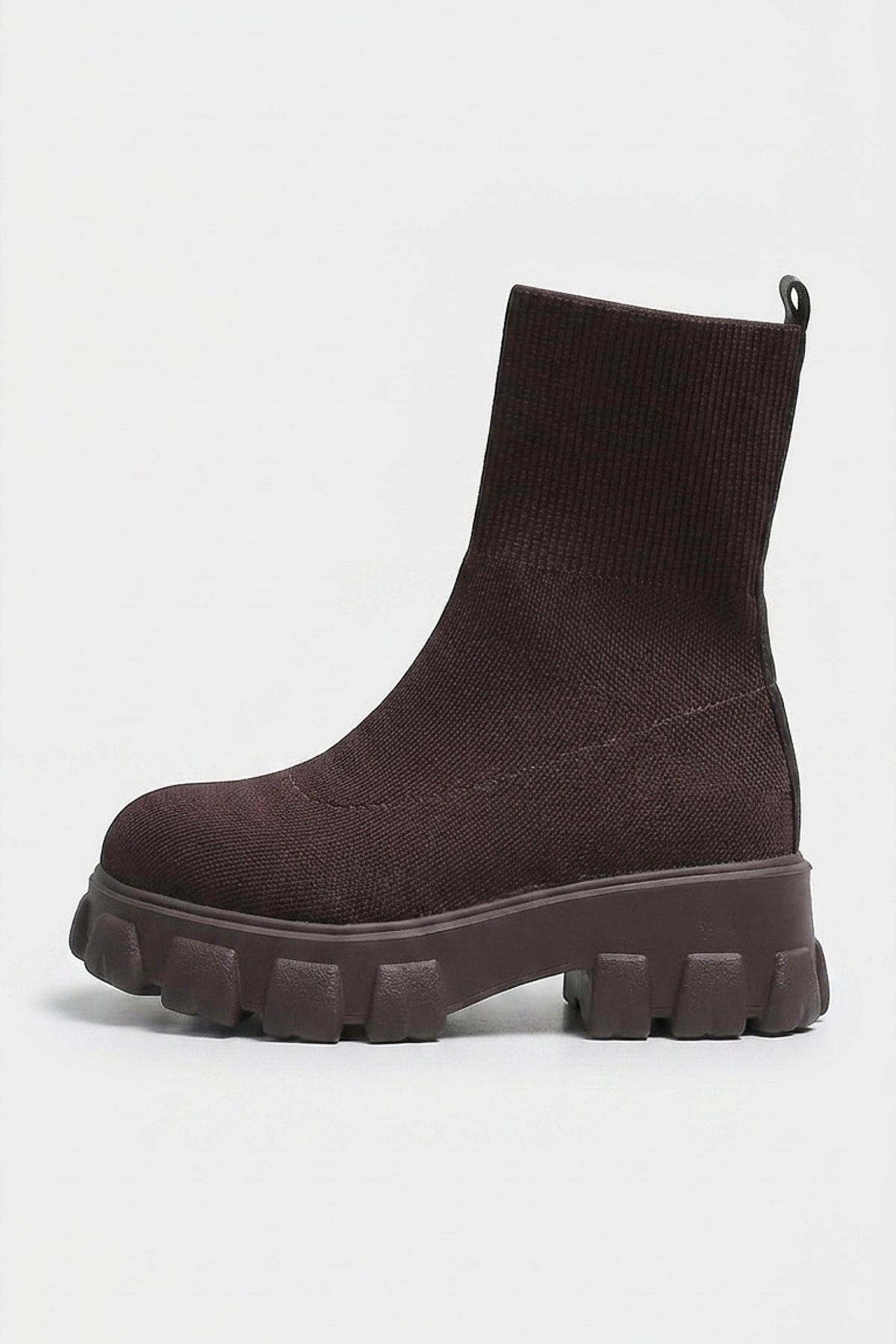 Women's Winter Easy Wear Sock Ankle Boots with Chunky Platform Sole