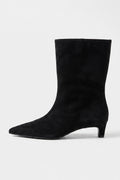 Women's Winter Pointed Toe Low Heel Suede Ankle Boots