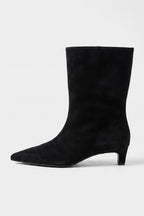 Women's Winter Pointed Toe Low Heel Suede Ankle Boots