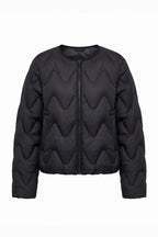 Women's Winter Warm Oversized Wavy Quilted Puffer Jacket