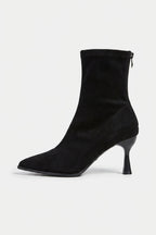 Women’s Winter Suede Pointed Toe High Heeled Ankle Boots