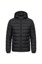Men's Winter Warm Puffer Jacket with Hood and Zip Pockets