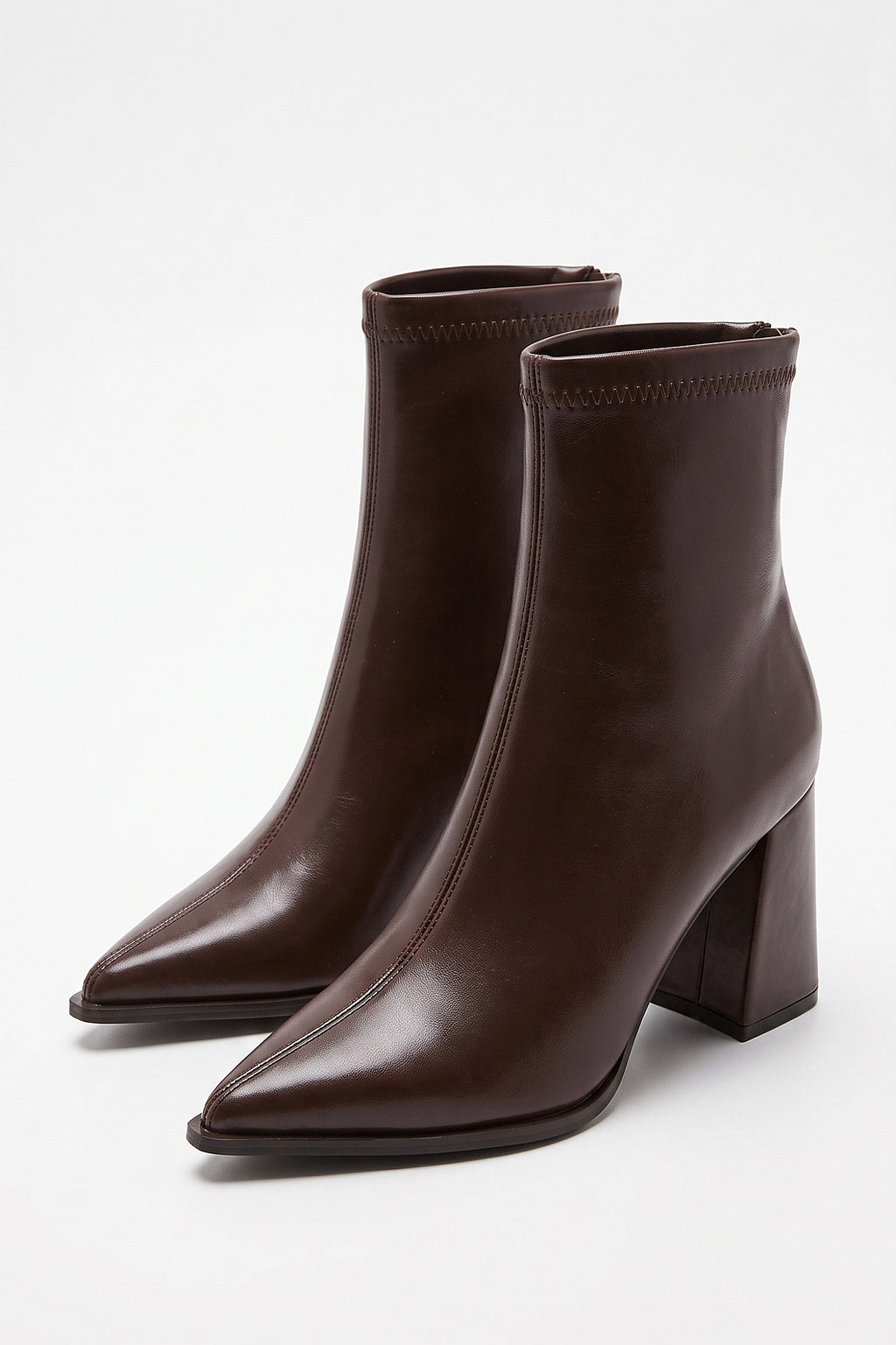 Women's Pointed Ankle Boots with Block Heel