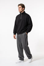 Men’s Winter Comfortable Quarter Zip Jumper High Collar