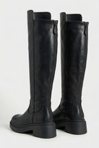 Women’s Winter Chunky Block Heel Knee High Boots with Back Zipper