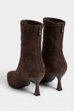 Women's Winter Easy Wear Pointed Toe Stiletto Suede Ankle Boots