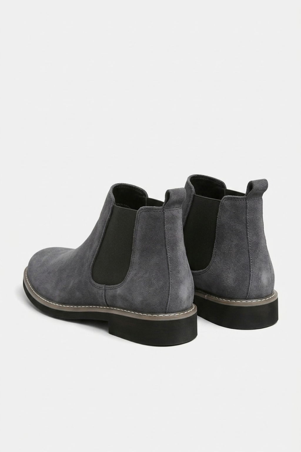 Men's Comfortable Suede Chelsea Ankle Boots with Low Heel