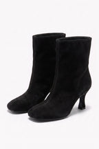 Women's Winter Versatile Slip On Round Toe Suede Ankle Boots