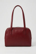 Women's Spacious Leather Shoulder Bag with Double Handle