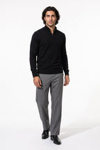 Men's Winter Comfortable Fine Knit Quarter Zip Jumper