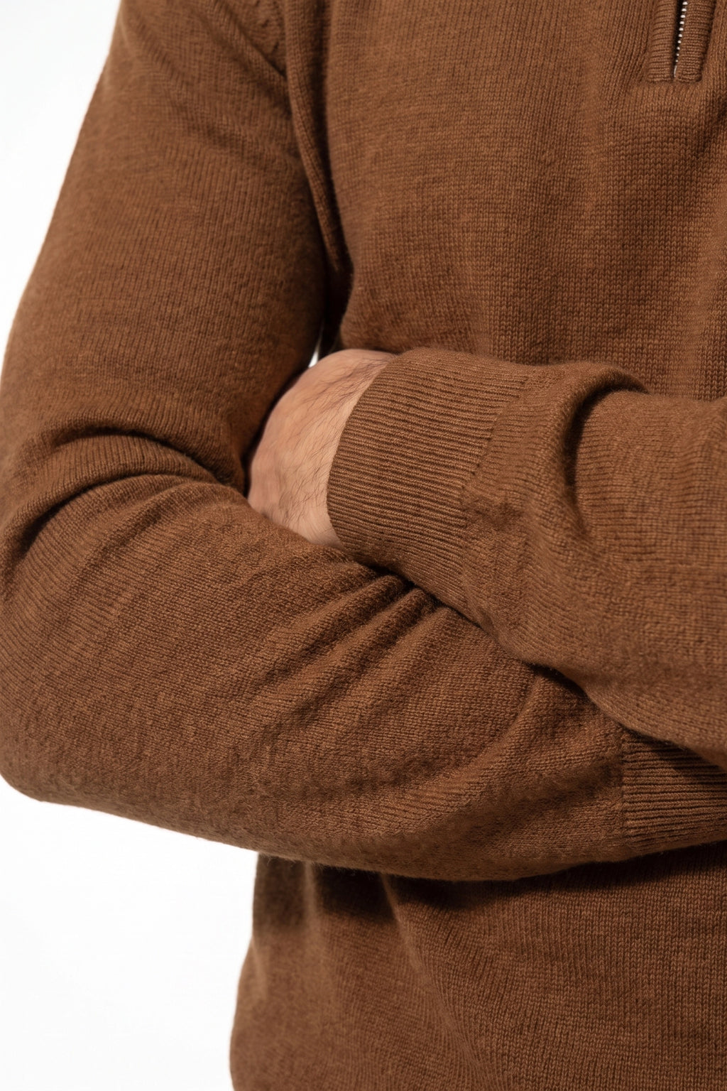 Men's Winter Comfortable Fine Knit Quarter Zip Jumper