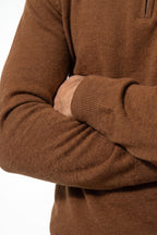 Men's Winter Comfortable Fine Knit Quarter Zip Jumper