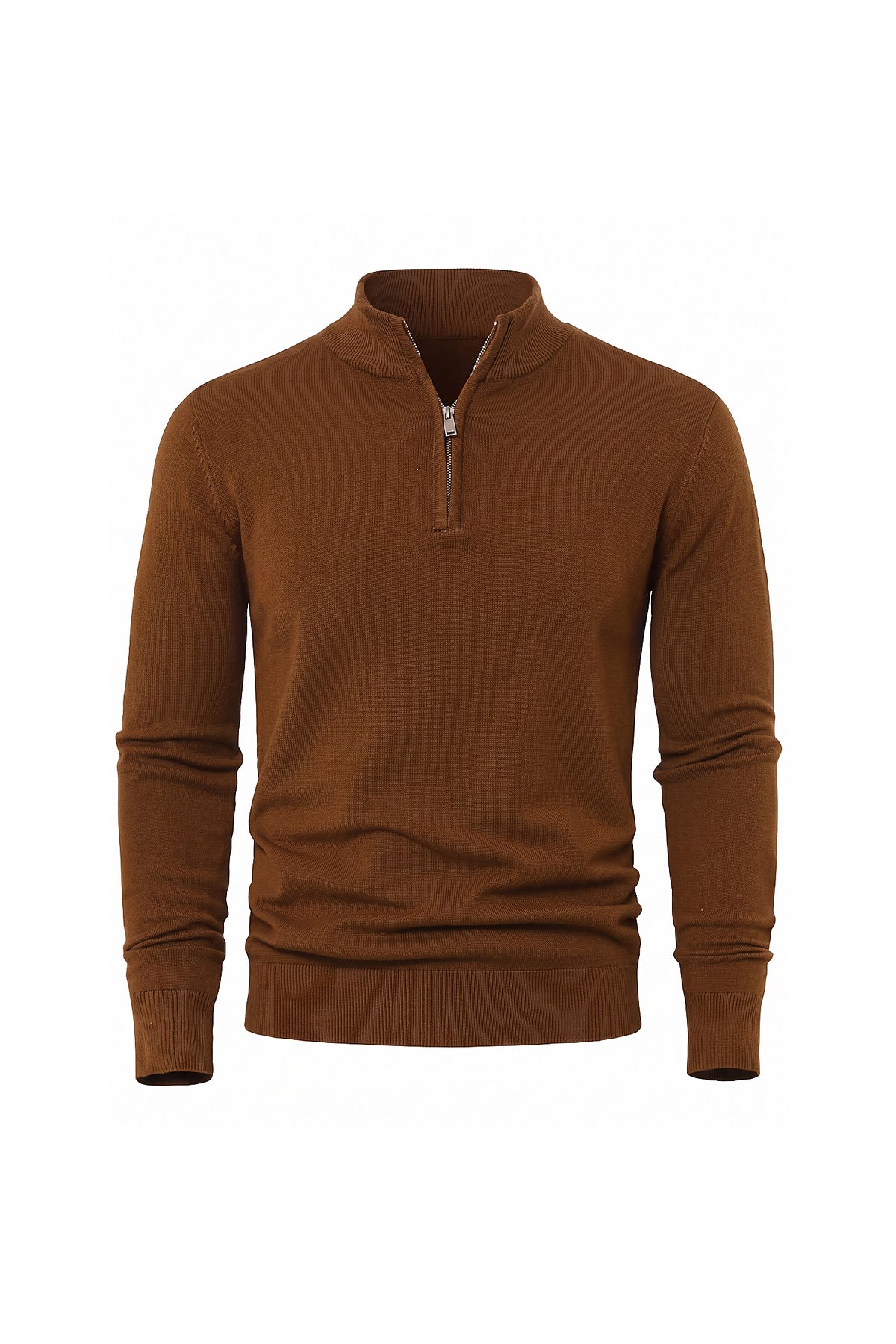 Men's Winter Comfortable Fine Knit Quarter Zip Jumper