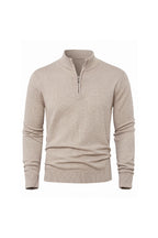 Men's Winter Comfortable Fine Knit Quarter Zip Jumper