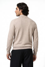 Men's Winter Comfortable Fine Knit Quarter Zip Jumper