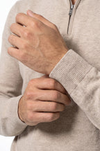 Men's Winter Comfortable Fine Knit Quarter Zip Jumper