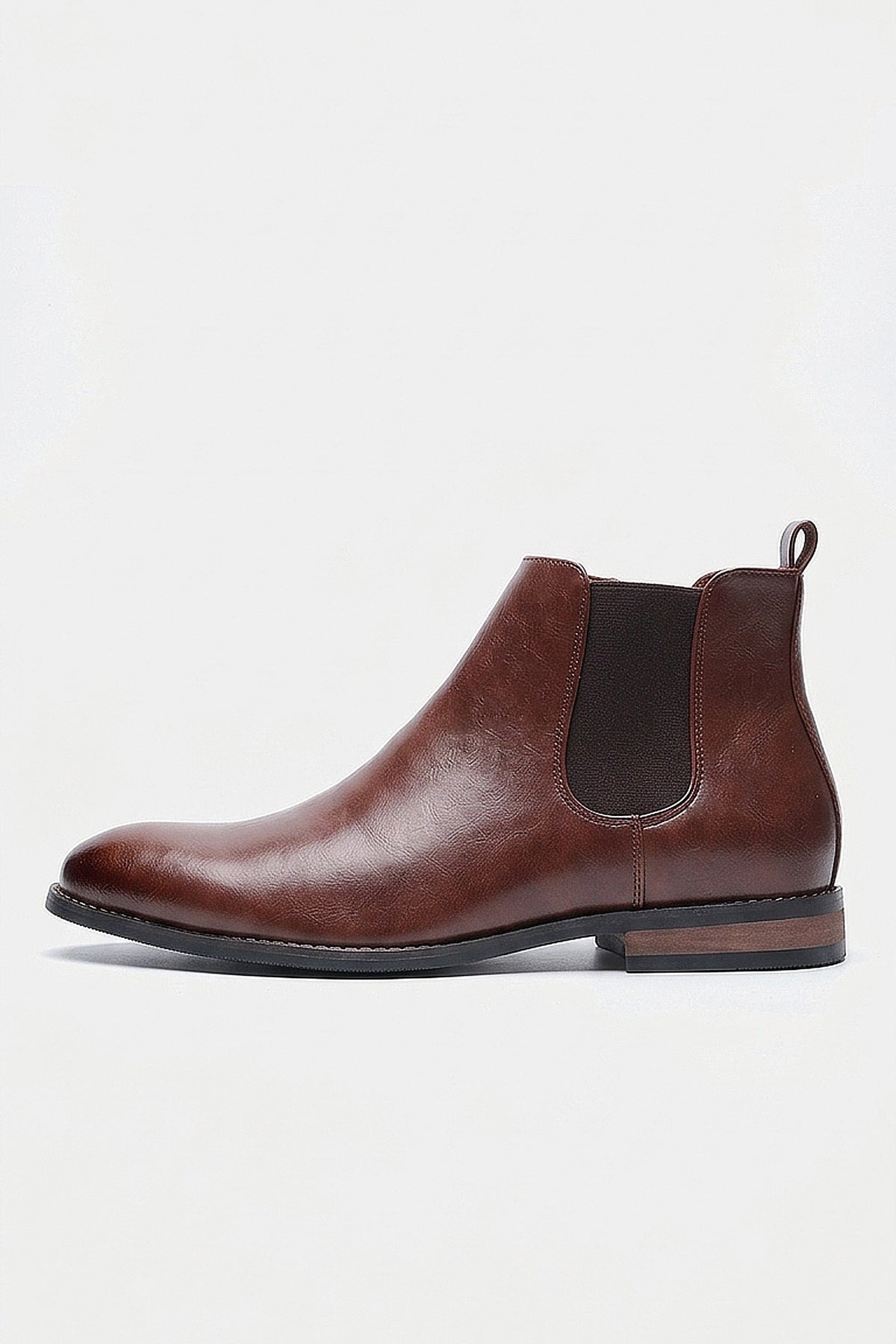 Men's Comfortable Leather Chelsea Boots with Side Zip