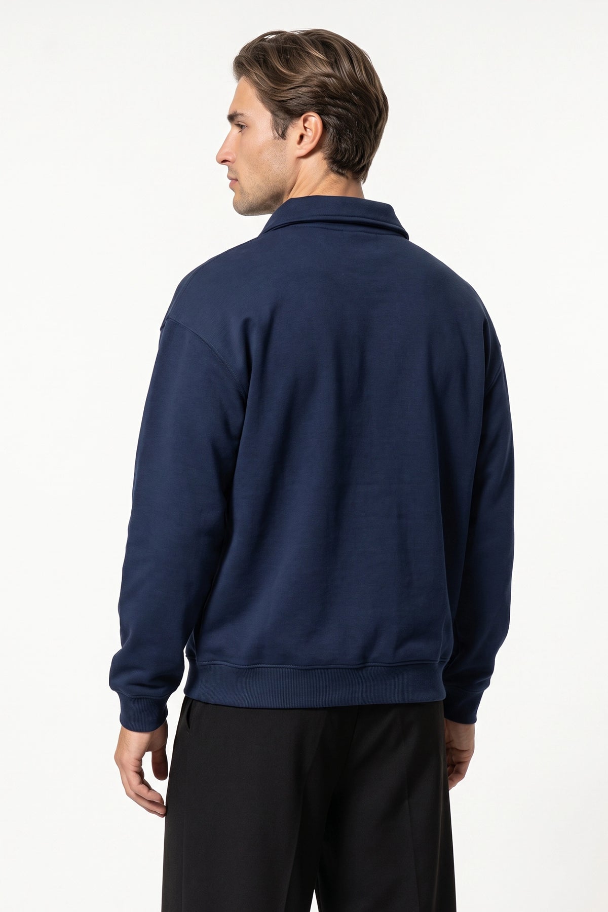 Men's Winter Comfortable Quarter Zip Jumper Relaxed Fit