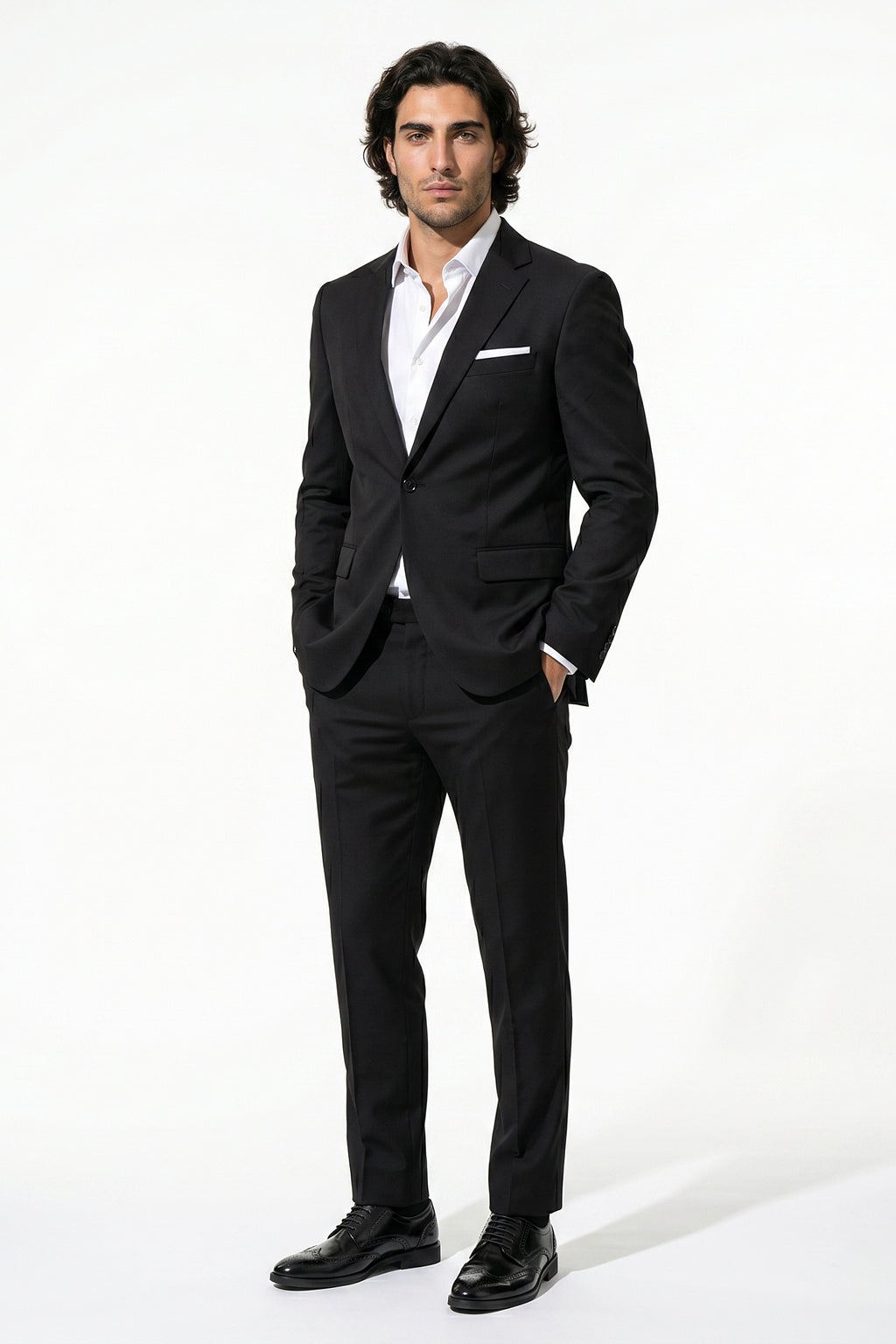 Men's Slim Fit Single Breasted Two Piece Suit