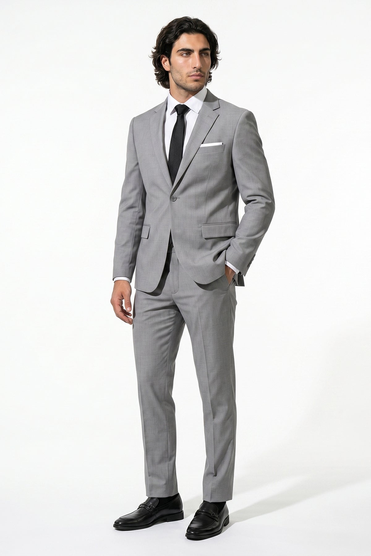 Men's Slim Fit Single Breasted Two Piece Suit