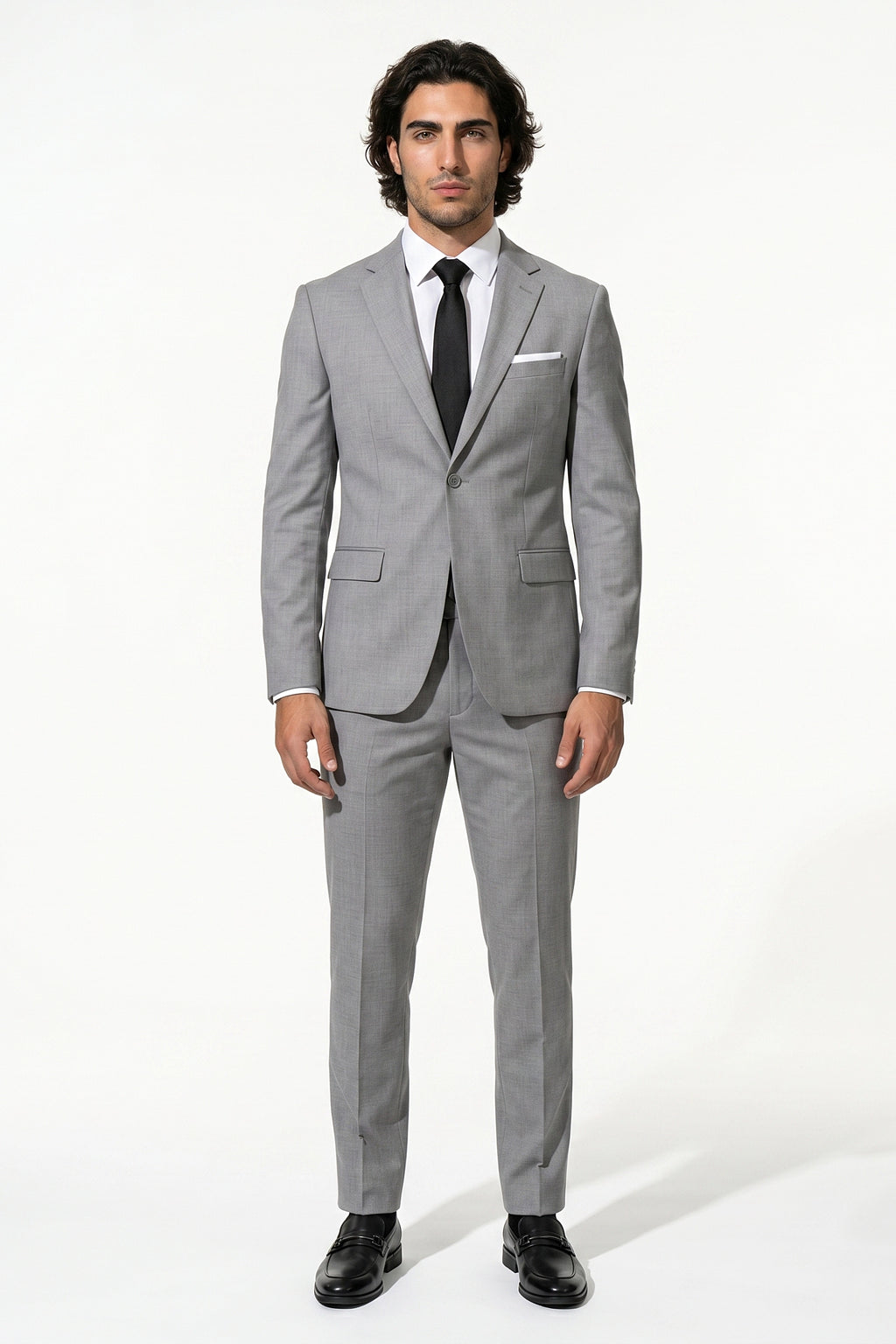 Men's Slim Fit Single Breasted Two Piece Suit