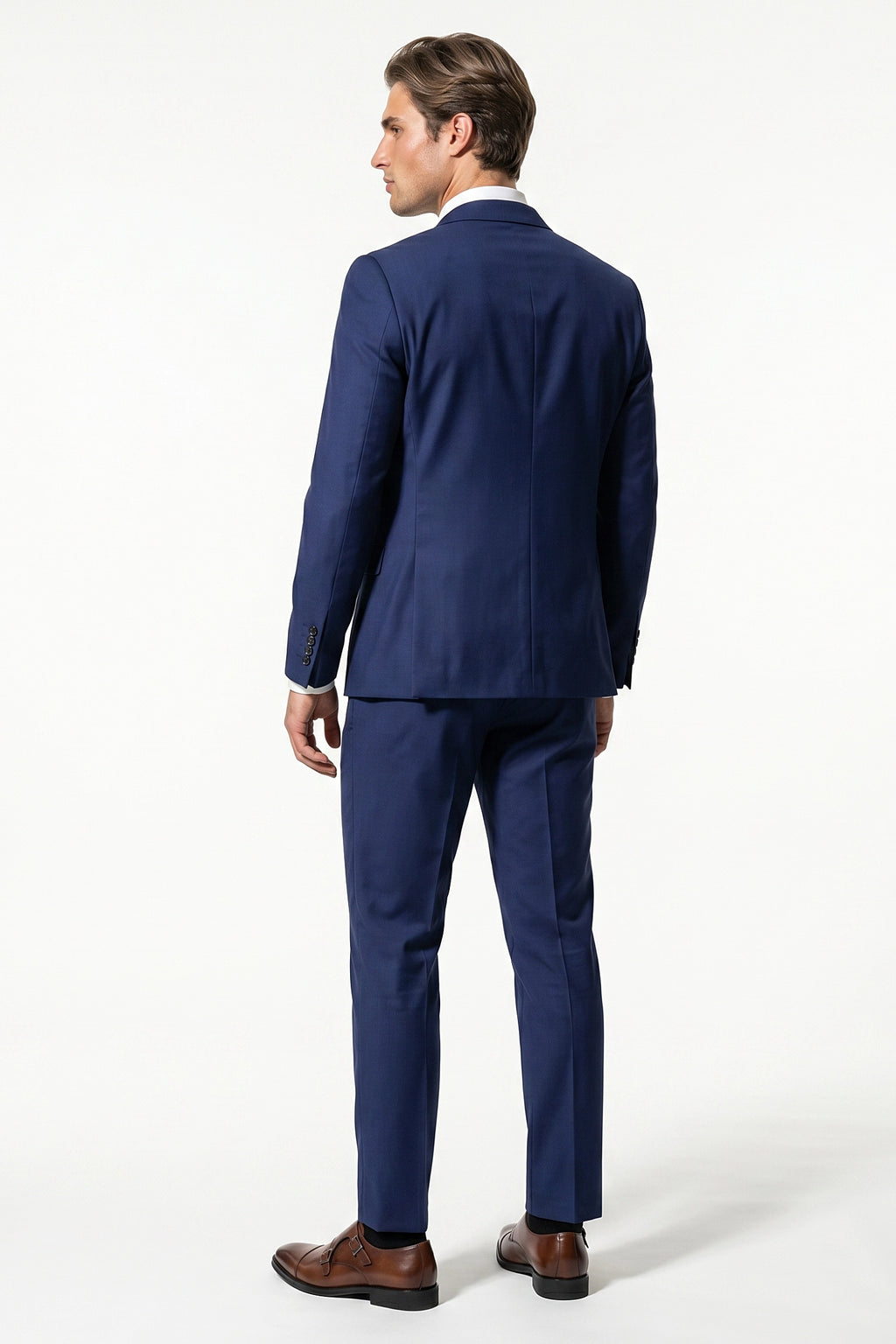 Men's Slim Fit Three Piece Suit with Single-Breasted Waistcoat