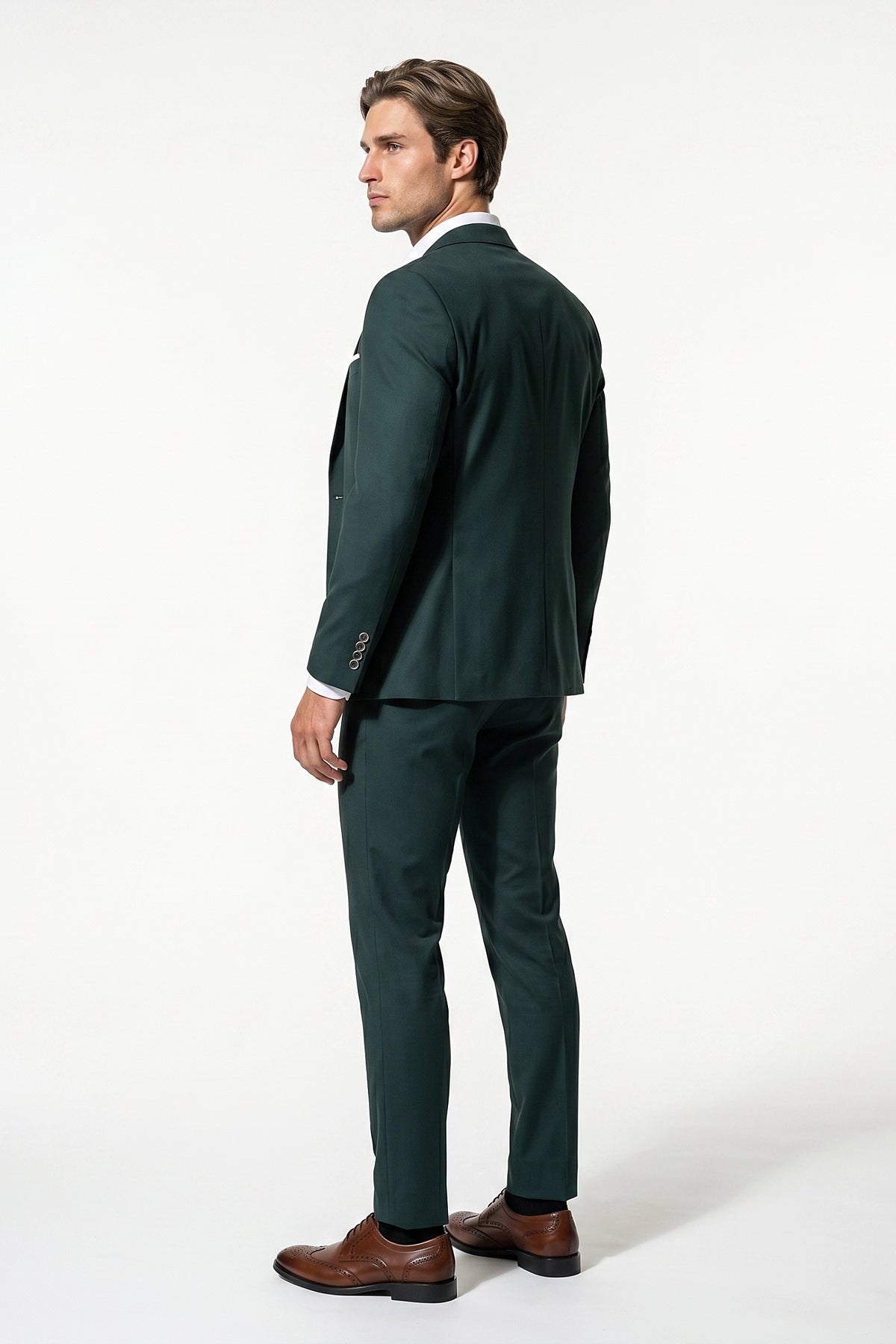 Men's Slim Fit Single Breasted Two Piece Suit